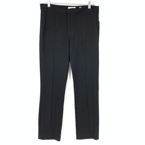 Vince Pants Women's Size 12 High Rise Seamed Front Straight Leg Solid Black